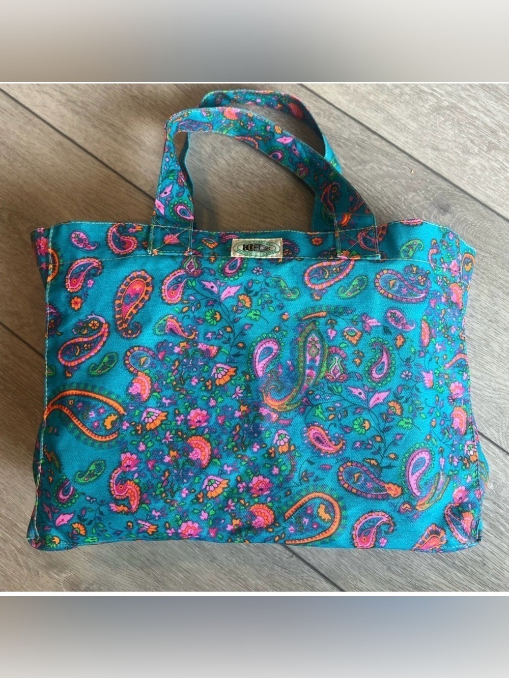 La Cigale Provence France boutique Colorful Paisley medium Tote Bag